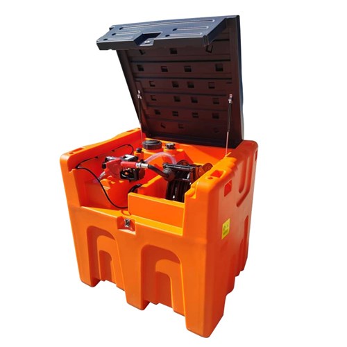 600L Polytank Square Diesel Tank 12V w. Hose Reel AF-FC-DD600HR
