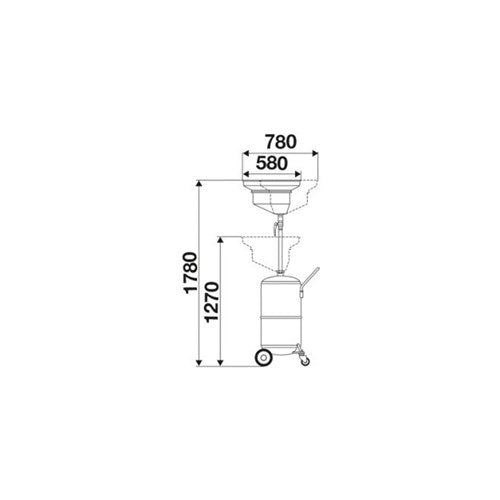RAASM 65L Mobile Waste Oil Drainer - (2) Two Boxes Included AF-RA-42065